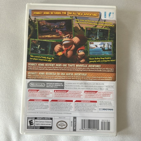 Wii - DONKEY KONG COUNTRY RETURNS - Nintendo  - Rated E - Picture 2 of 4